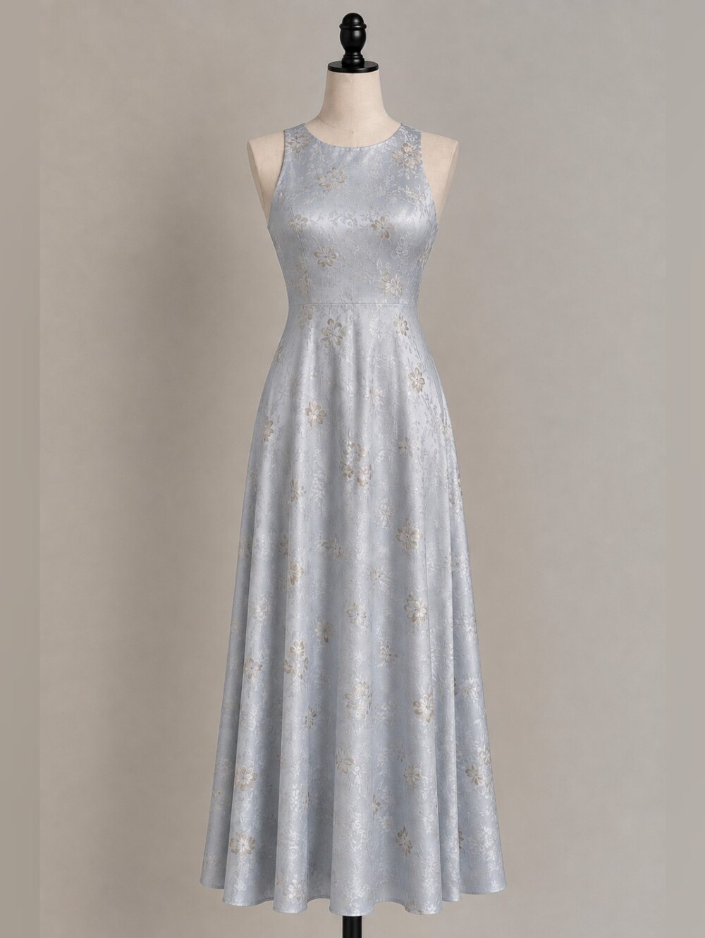 Vintage All That Jazz Satin Floral Dress